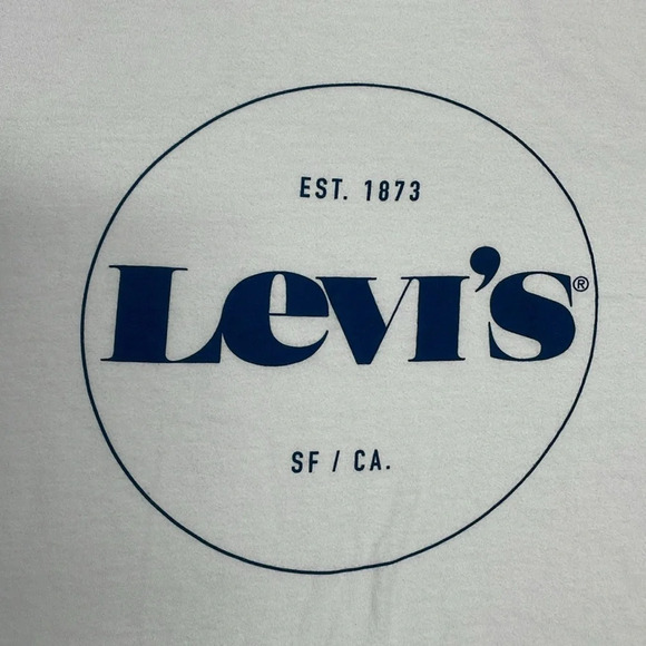 Levi’s White Varsity Circle Logo Short Sleeve Crewneck T-Shirt 3X - Picture 4 of 14